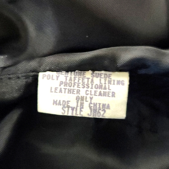 Crossroads Vintage Suede Front Black Costume Dress Vest Size Large - Picture 7 of 9